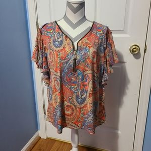 Coco Blanco Paisley Print Top